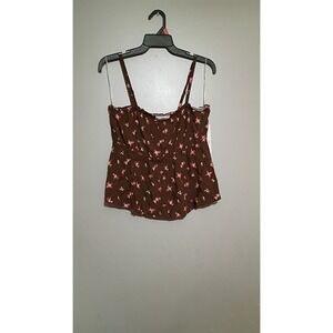 NO Boundaries  Womes Woven Floral Design Top Size NWT VERY CUTE‎